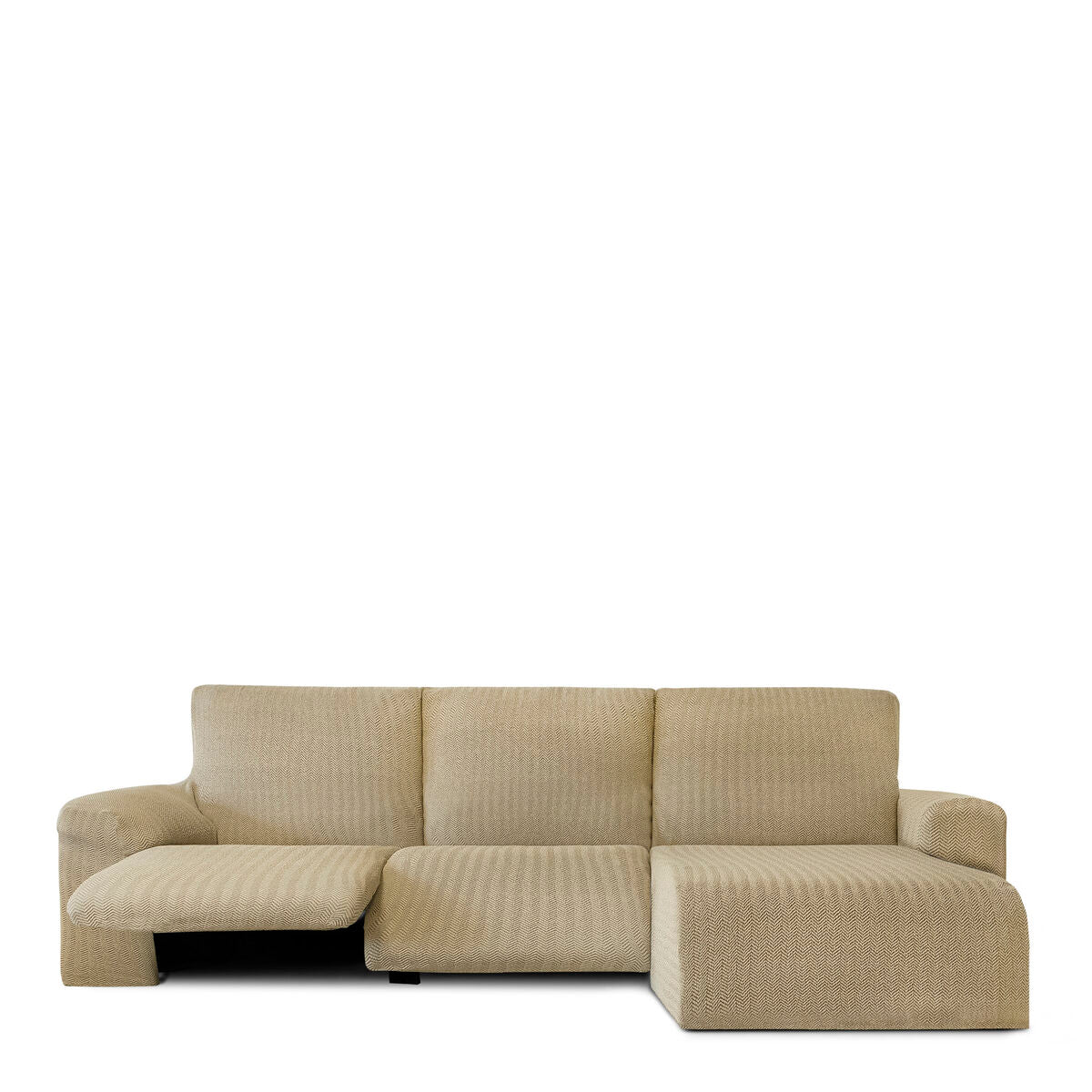 Abdeckung für Chaiselongue mit kurzem Arm rechts Eysa JAZ Beige 120 x 120 x 360 cm