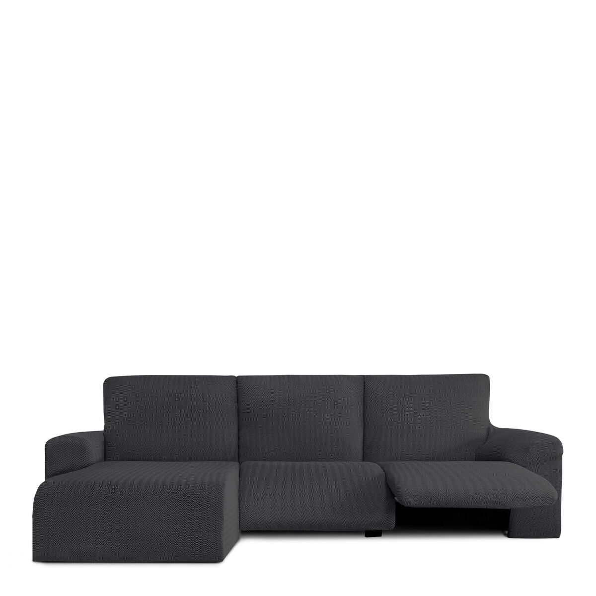 Bezug für Chaiselongue mit kurzem Arm links Eysa JAZ Dunkelgrau 120 x 120 x 360 cm