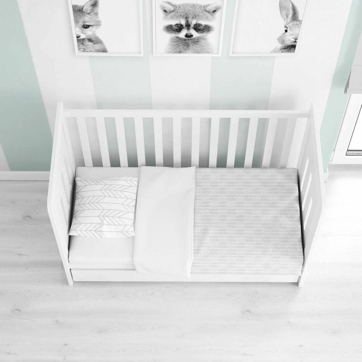 Bettbezug für Babybett Naturals Ice Gey 115 x 145 + 20 cm