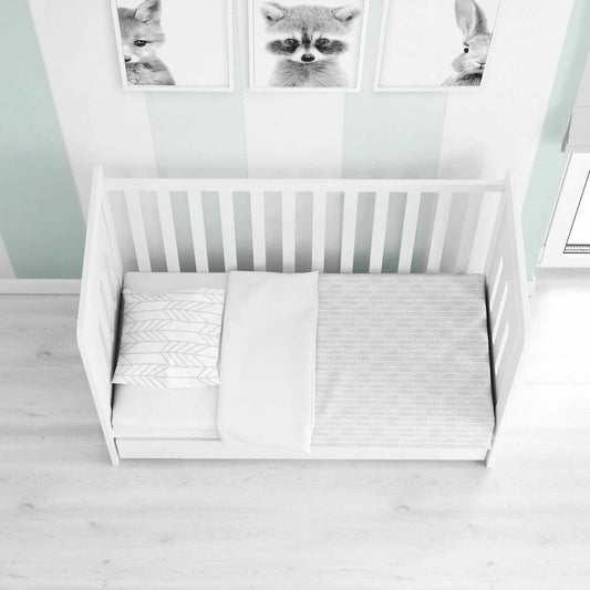 Bettbezug für Babybett Naturals Ice Gey 115 x 145 + 20 cm