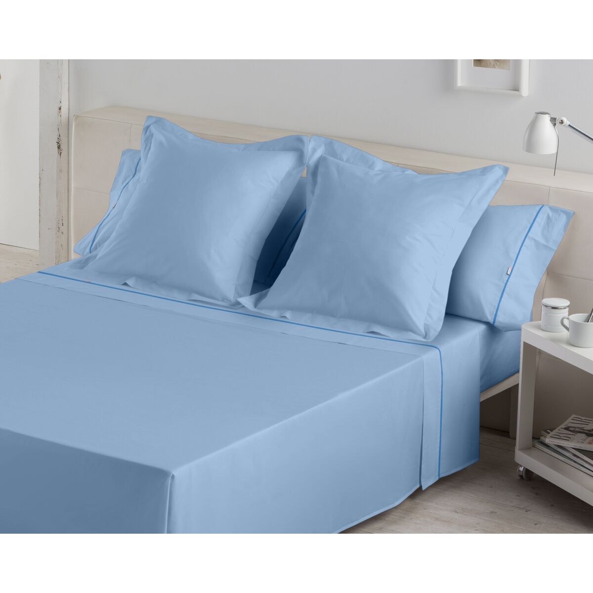 Bettwäsche-Set Alexandra House Living Blau Celeste Double size 3 Stücke