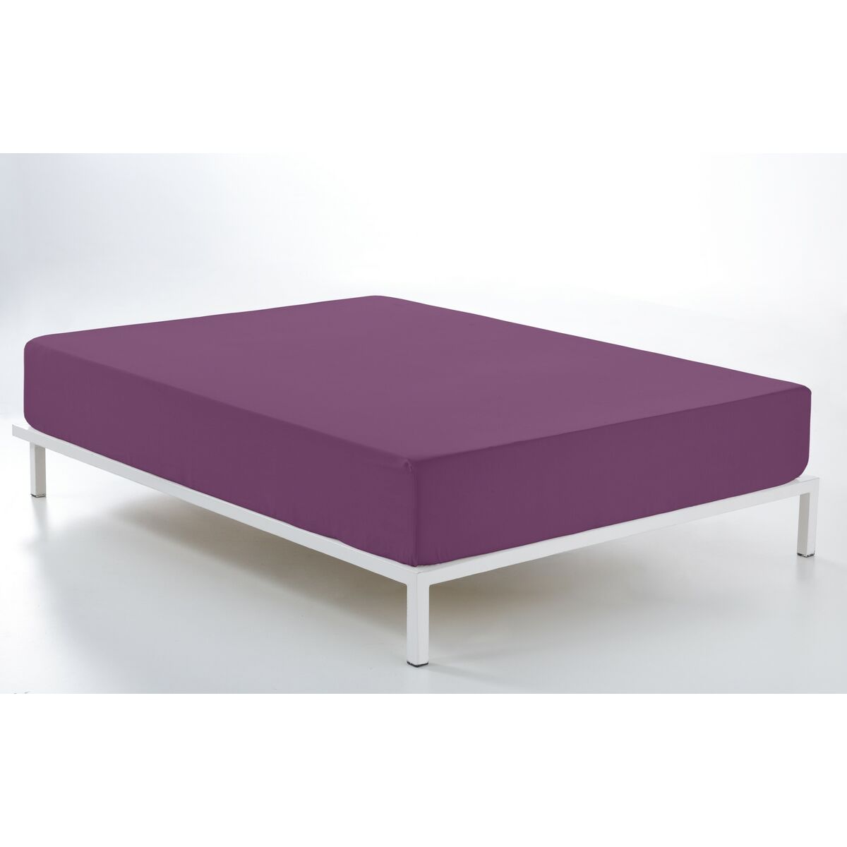 Spannbetttuch Alexandra House Living Lila Aubergine 180 x 200 cm