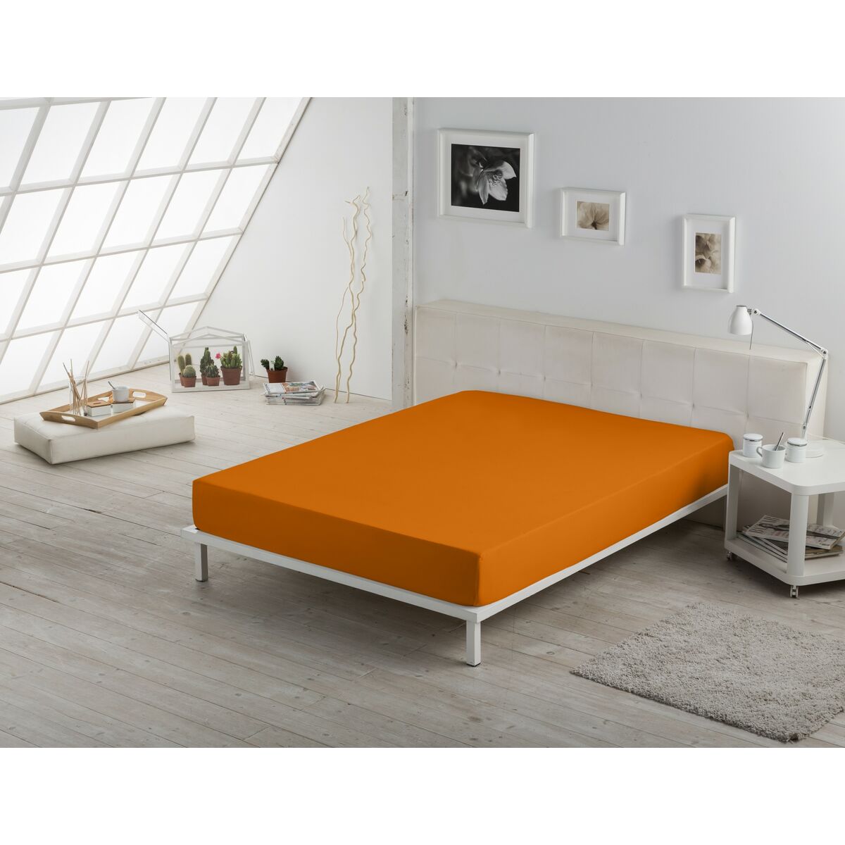 Spannbetttuch Alexandra House Living Ocker 105 x 190/200 cm