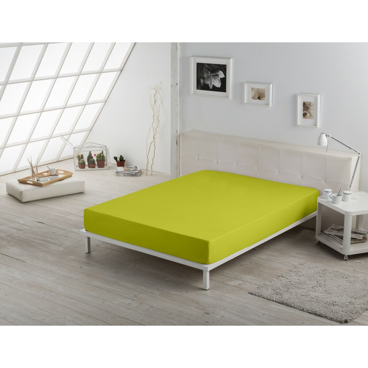 Spannbetttuch Alexandra House Living Pistazienfarben 190/200 x 200 cm