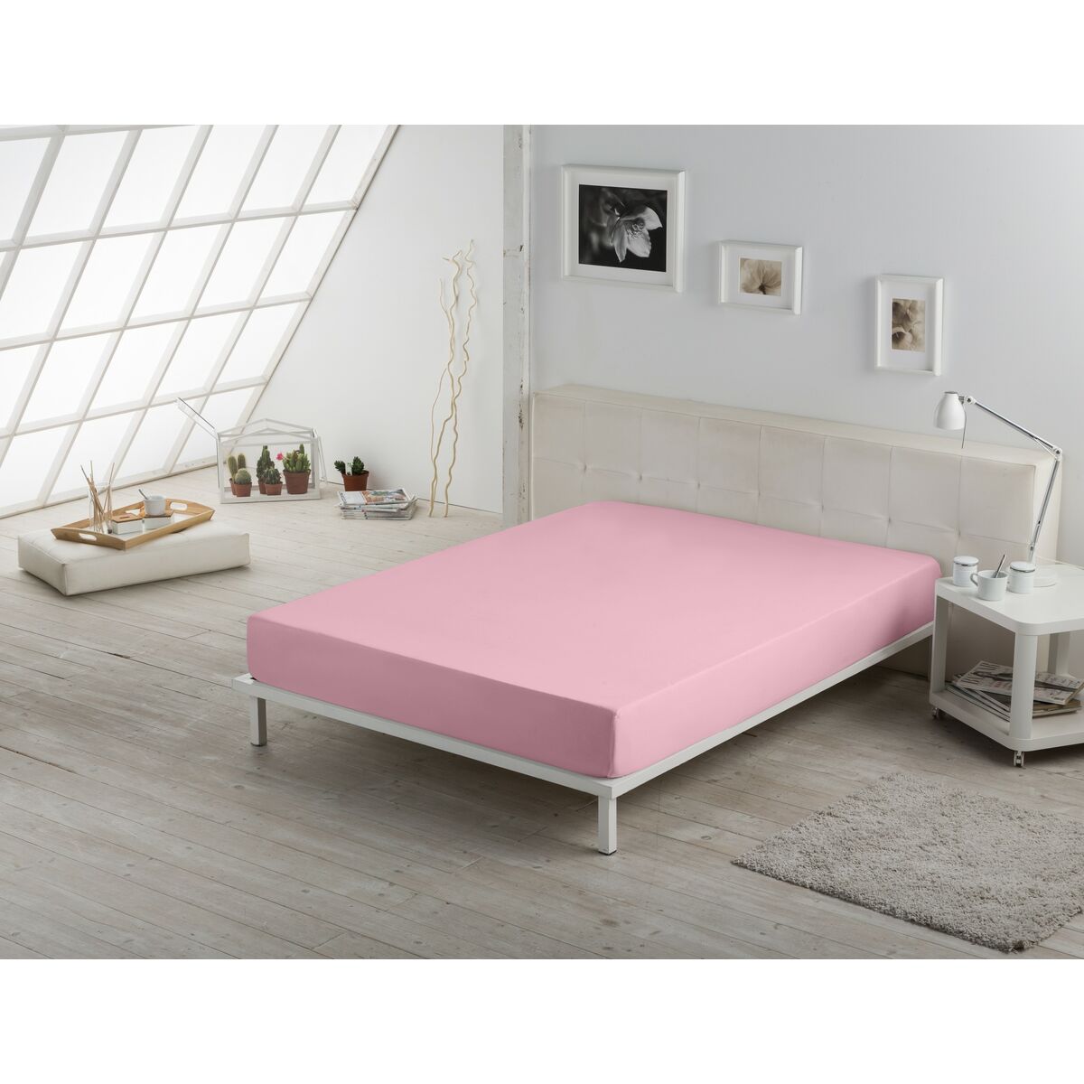 Spannbetttuch Alexandra House Living Rosa 160 x 190/200 cm