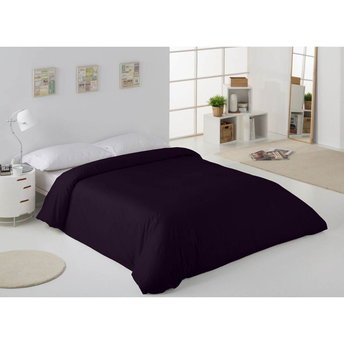 Bettdeckenbezug Alexandra House Living Schwarz 260 x 240 cm