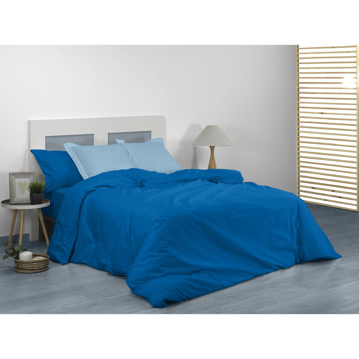 Bettdeckenbezug Alexandra House Living Blau 220 x 220 cm