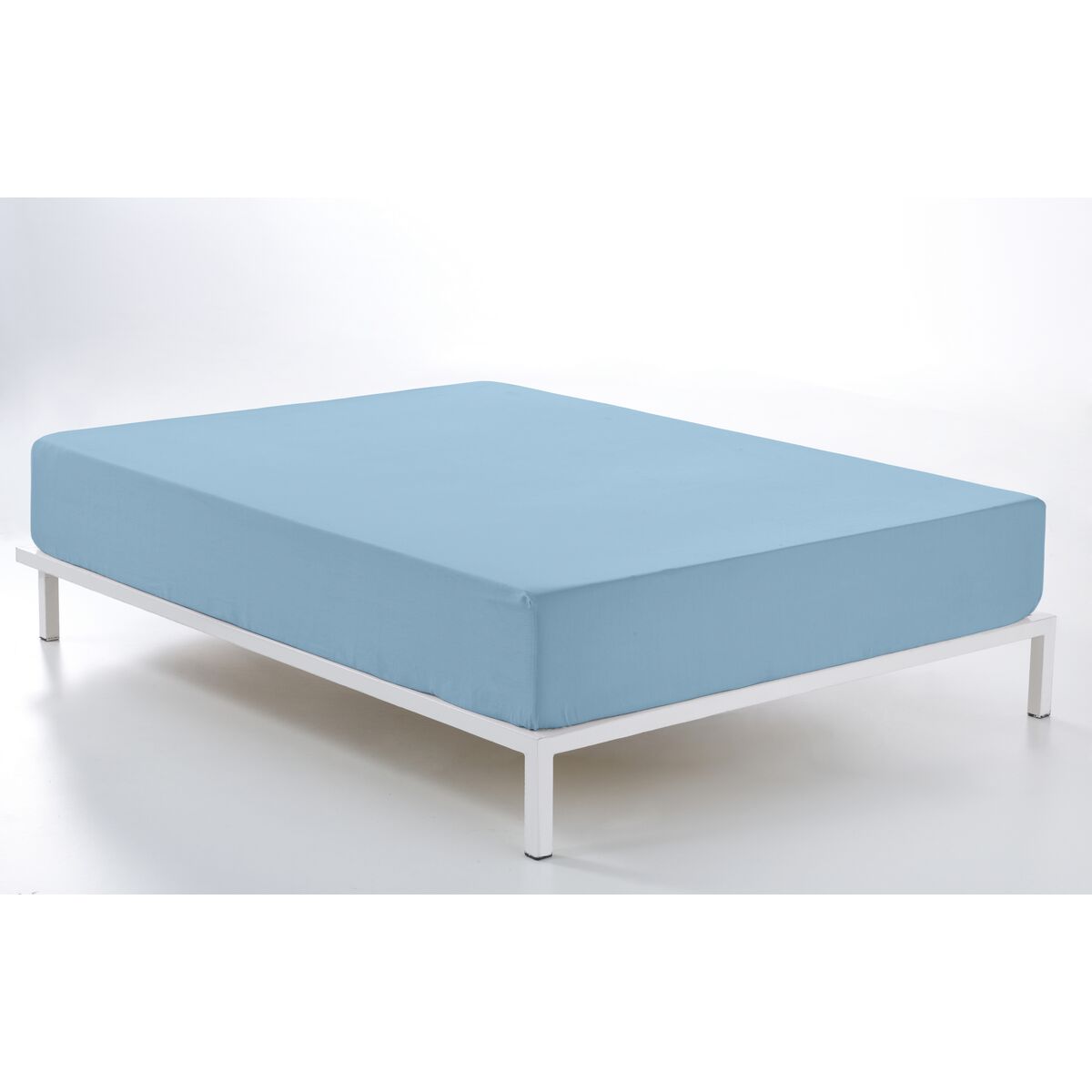 Spannbetttuch Alexandra House Living Blau Celeste 150 x 200 cm