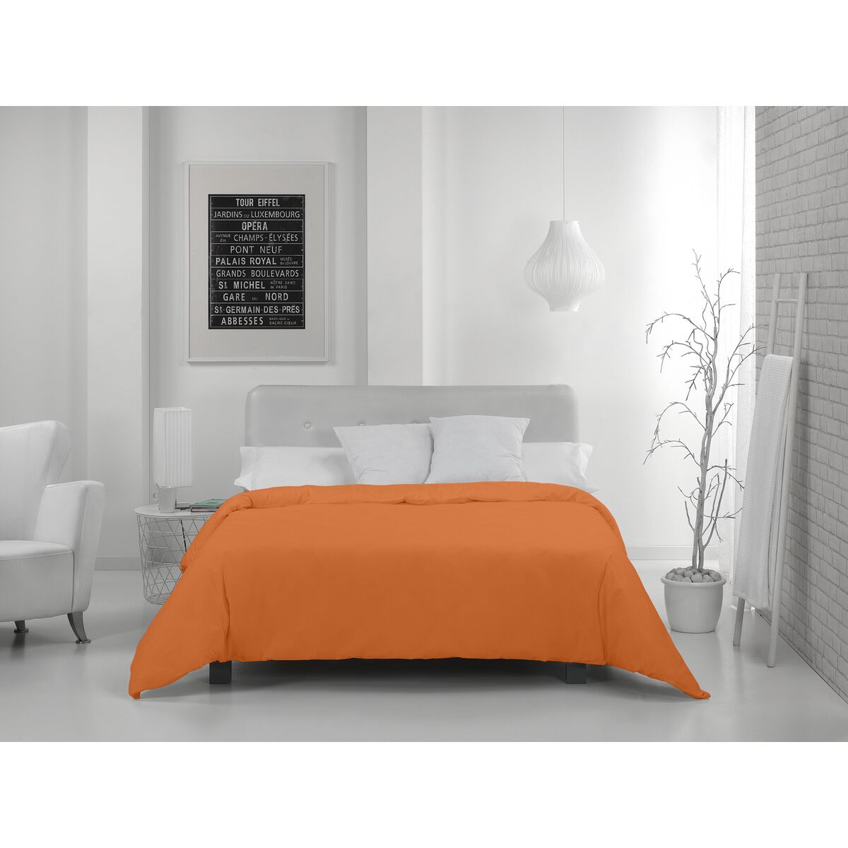 Bettdeckenbezug Alexandra House Living Orange 150 x 220 cm