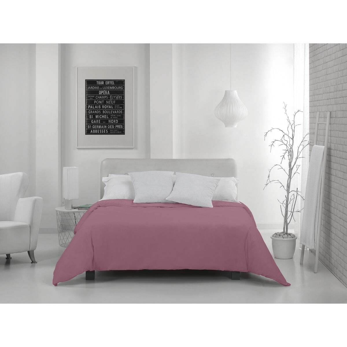 Bettdeckenbezug Alexandra House Living Magenta 180 x 220 cm