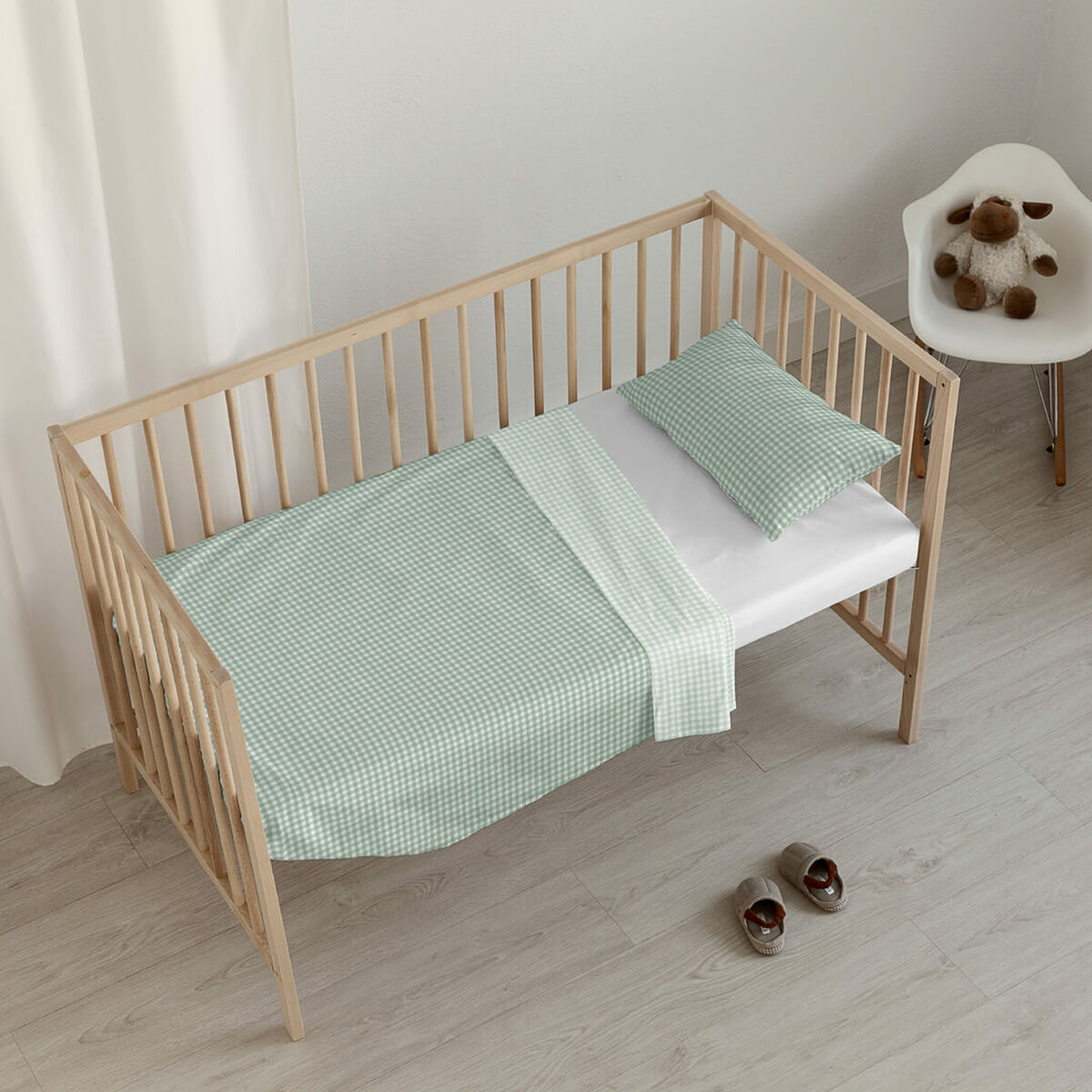 Bettwäsche-Set Kids&Cotton Vichy Minze 120 x 180 cm