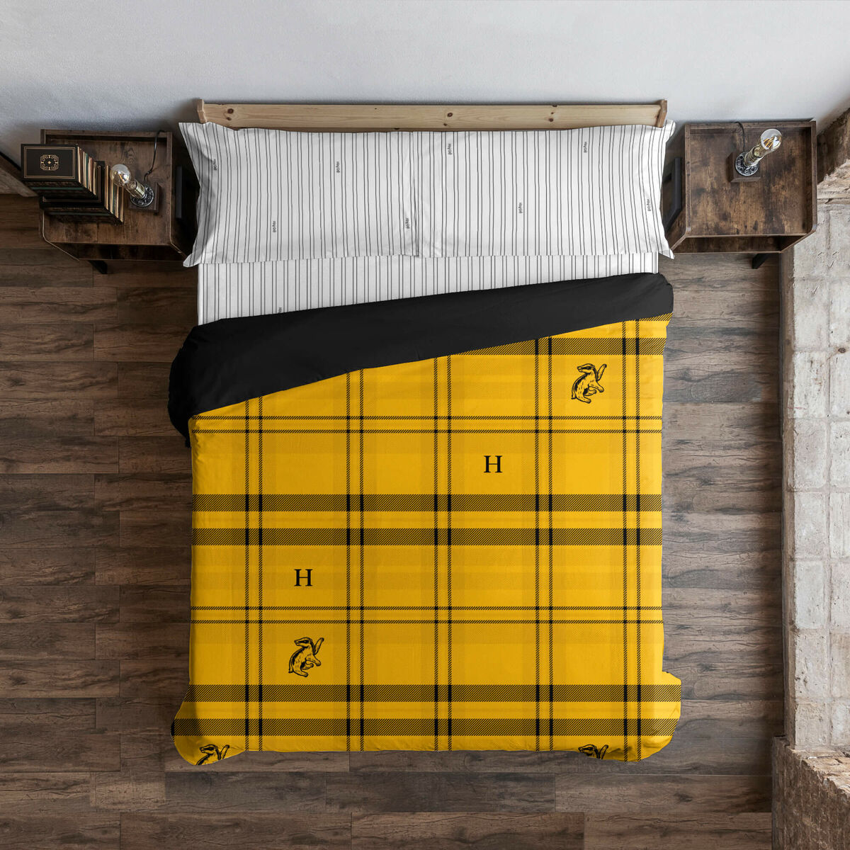 Bettdeckenbezug Harry Potter Hufflepuff Gelb 220 x 220 cm Double size