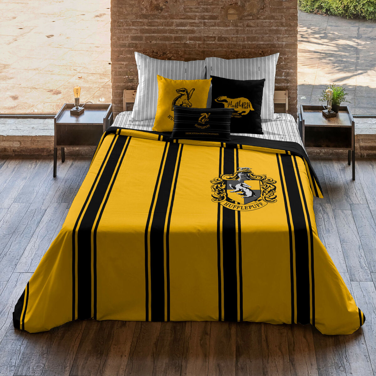 Bettdeckenbezug Harry Potter Hufflepuff 200 x 200 cm Einzelmatratze