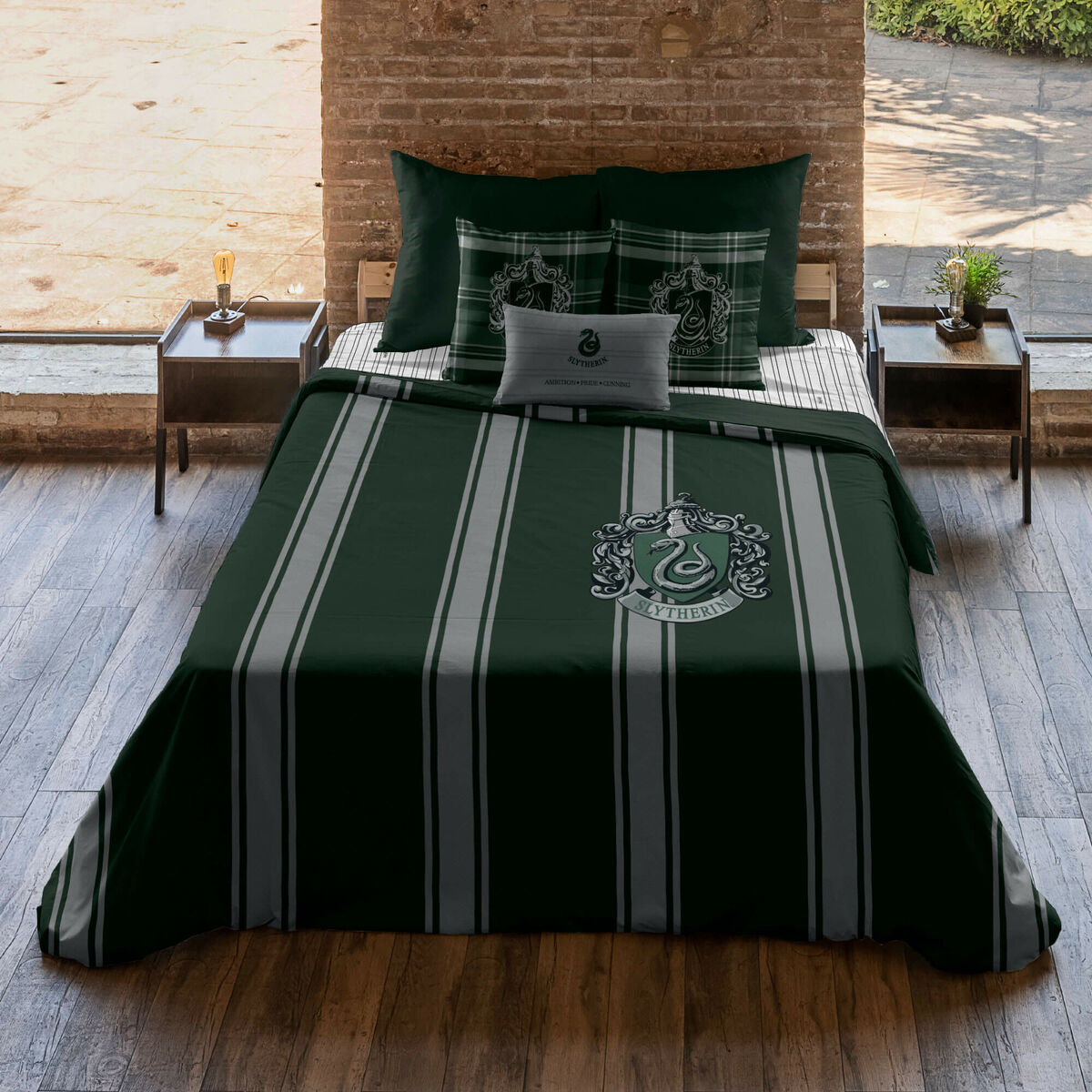 Bettdeckenbezug Harry Potter Slytherin 180 x 220 cm Einzelmatratze