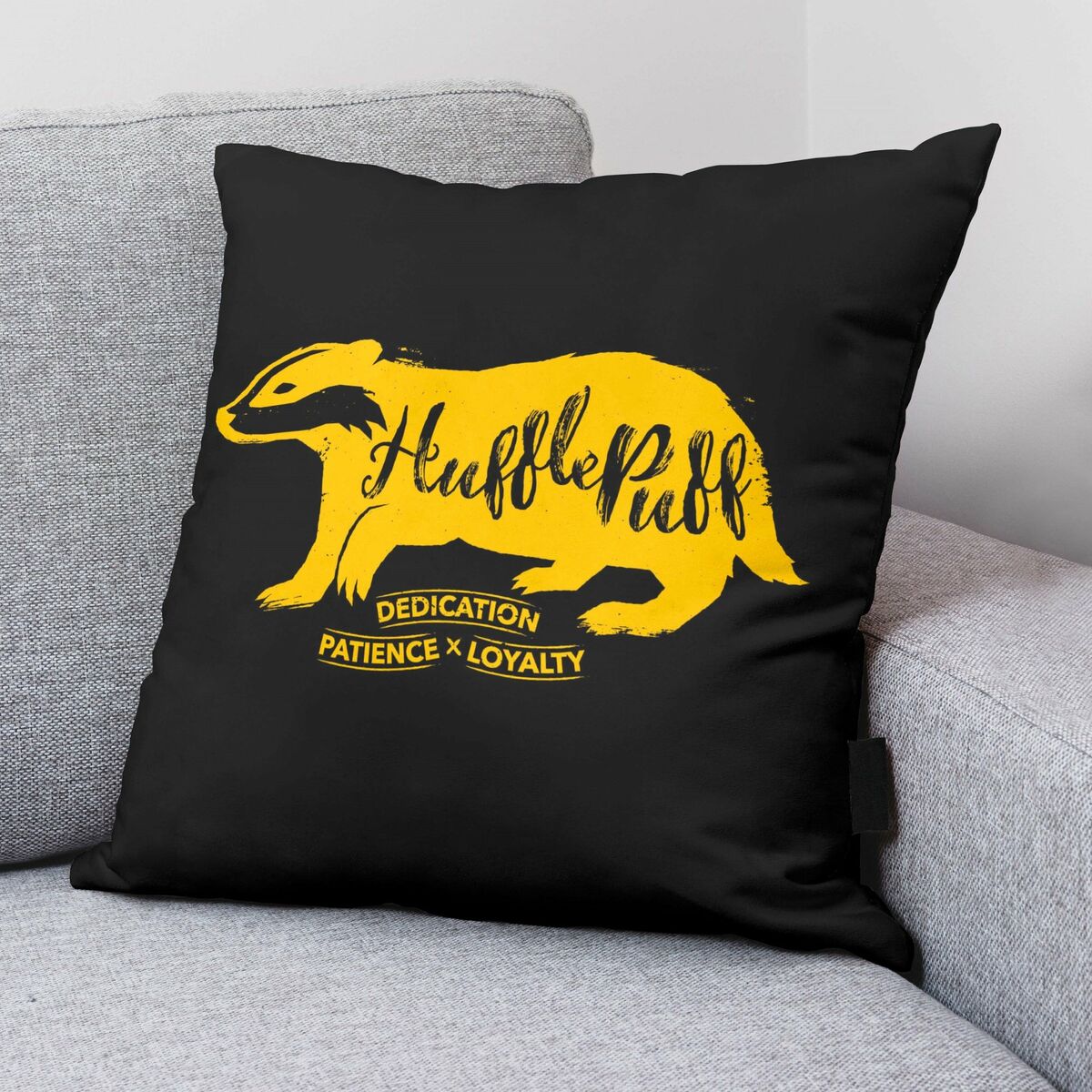 Kissenbezug Harry Potter Hufflepuff Schwarz 50 x 50 cm