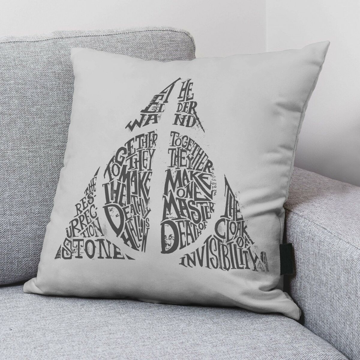 Kissenbezug Harry Potter Dealthy Hallows Grau 50 x 50 cm