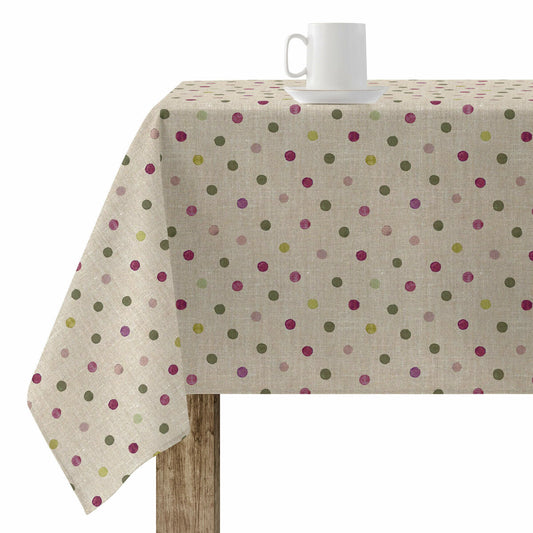 Fleckenabweisende Tischdecke Belum Beige 100 x 300 cm Punkte