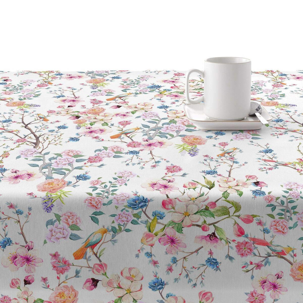 Fleckenabweisende Tischdecke Belum 180 x 180 cm Blomster XL