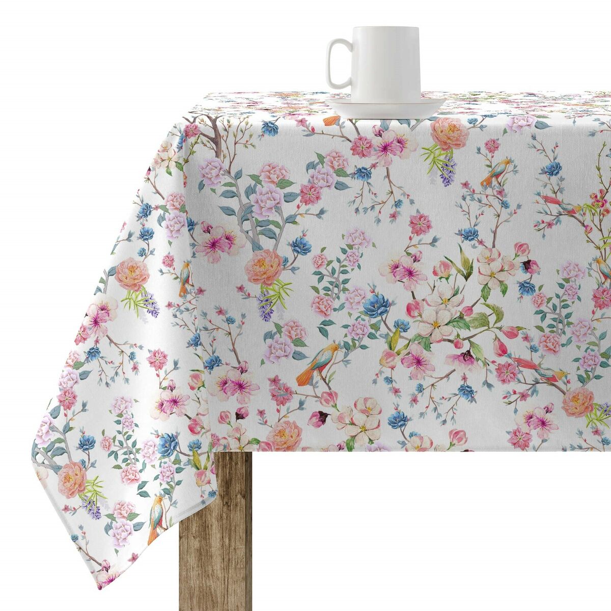 Fleckenabweisende Tischdecke Belum 100 x 250 cm Blomster