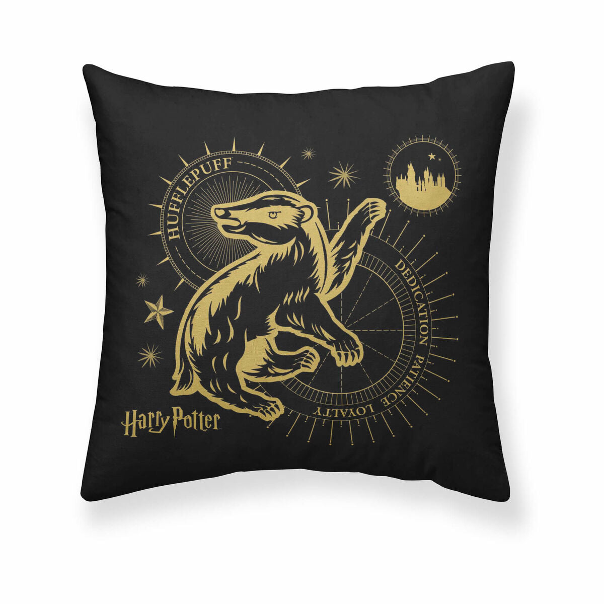 Kissenbezug Harry Potter Hufflepuff Schwarz 50 x 50 cm