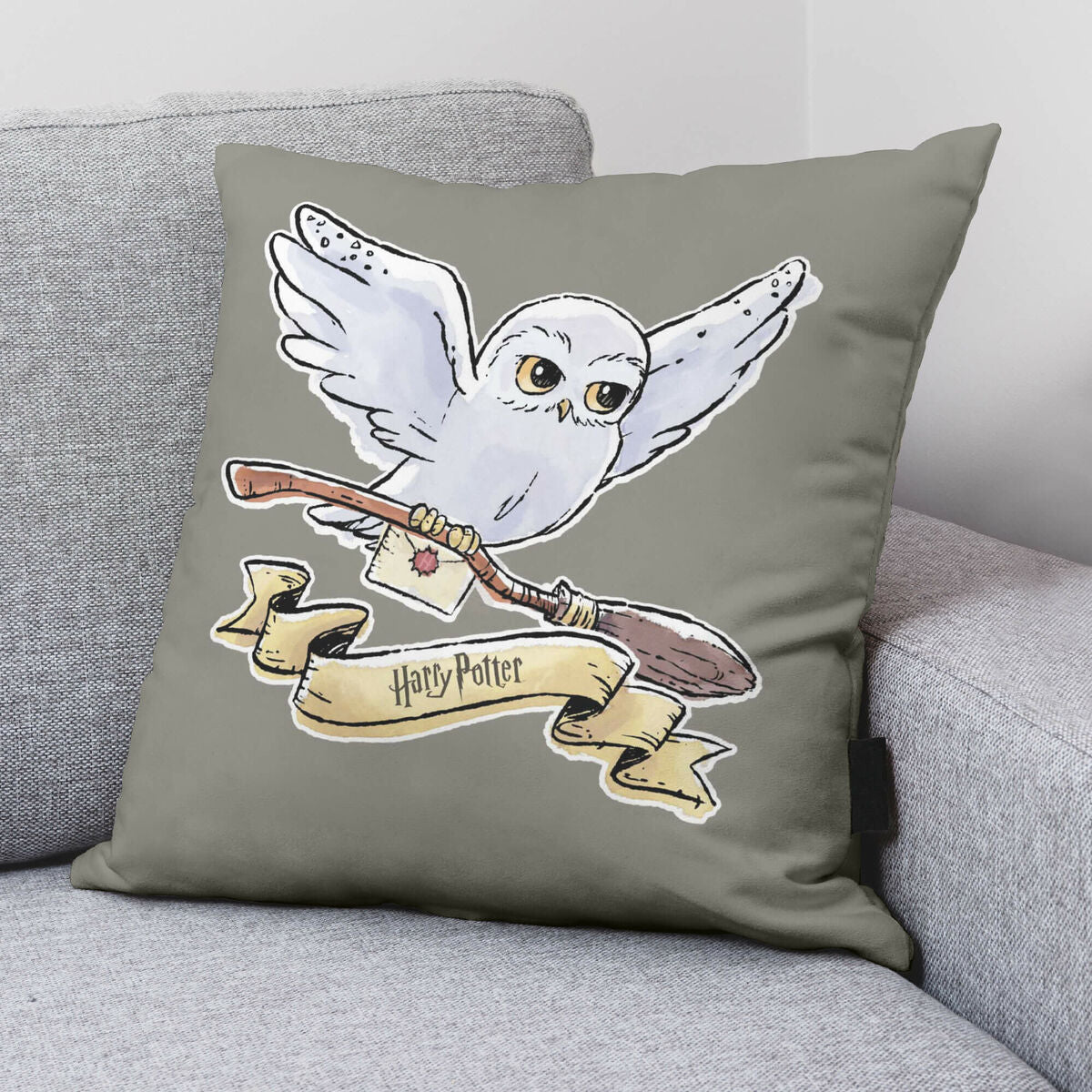 Kissenbezug Harry Potter Hedwig Grau 50 x 50 cm