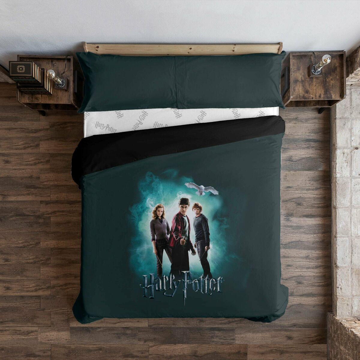 Bettdeckenbezug Harry Potter Lumos Bunt 180 x 220 cm Einzelmatratze