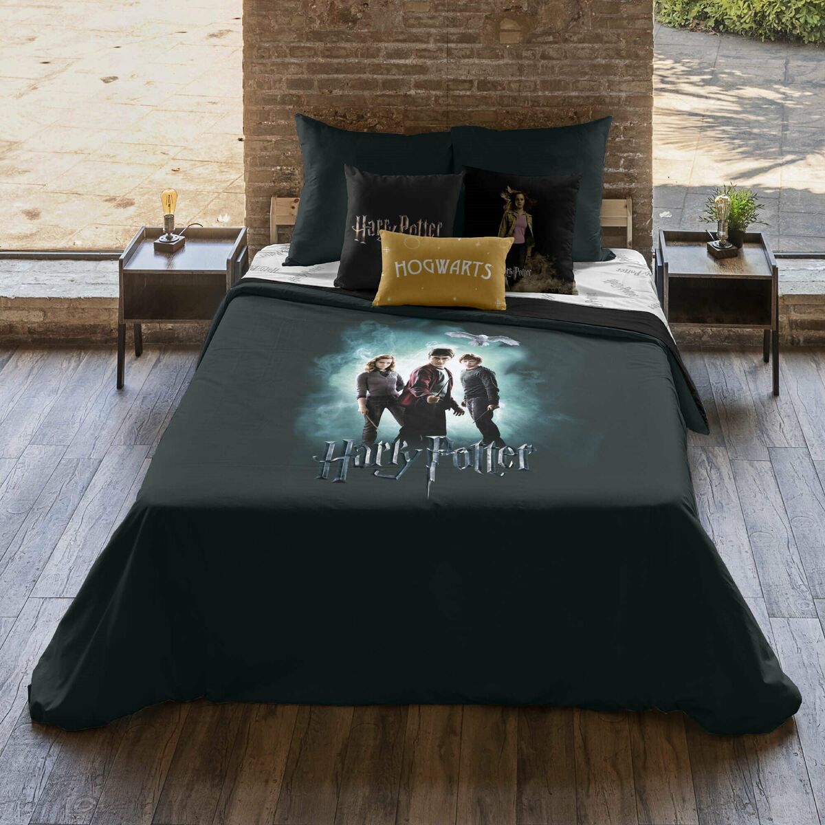 Bettdeckenbezug Harry Potter Lumos Bunt 180 x 220 cm Einzelmatratze