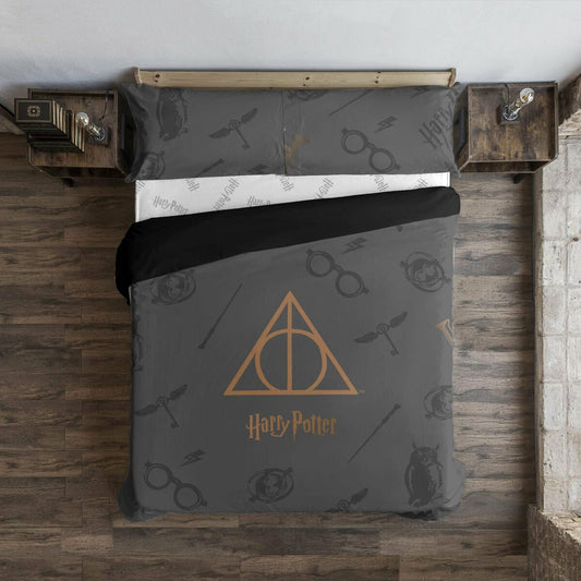 Bettdeckenbezug Harry Potter Deathly Hallows Bunt 180 x 220 cm Einzelmatratze