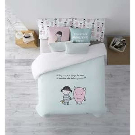 Bettdeckenbezug Kids&Cotton Monstruo Bunt 260 x 240 cm