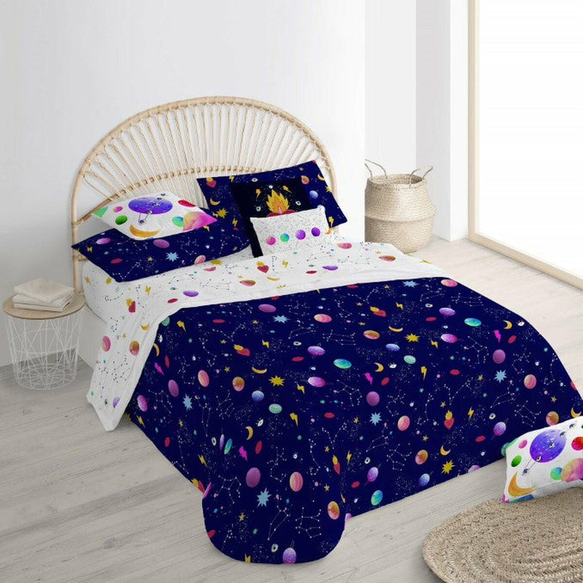 Bettdeckenbezug Decolores Cosmos Bunt 240 x 220 cm