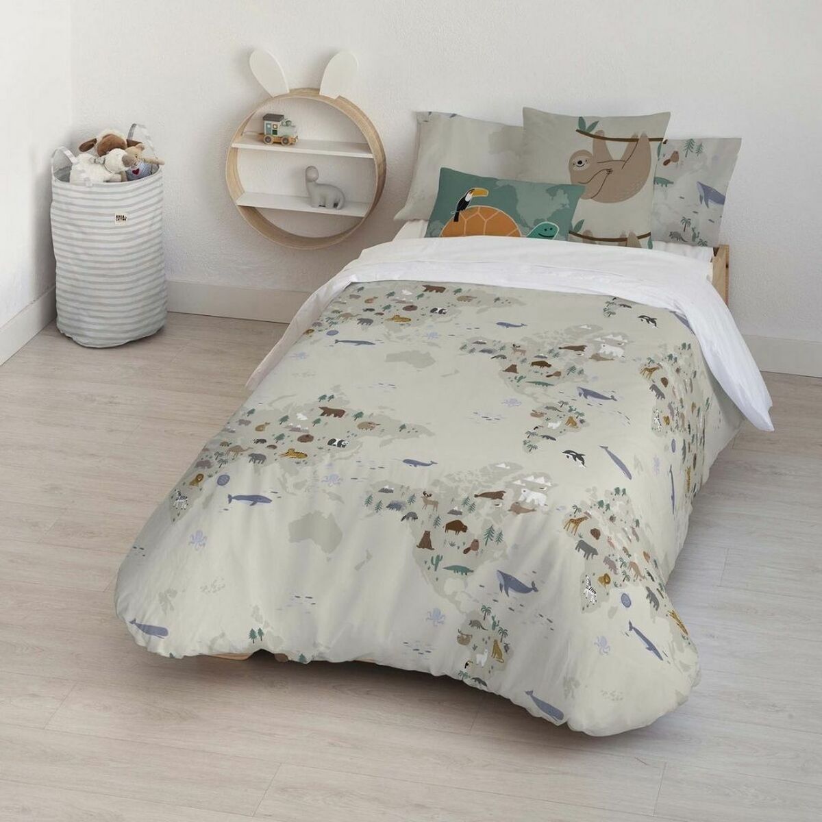 Bettdeckenbezug Kids&Cotton Maui Small Beige 180 x 240 cm