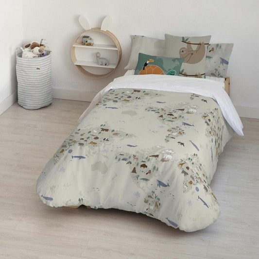 Bettdeckenbezug Kids&Cotton Maui Small Beige 180 x 240 cm