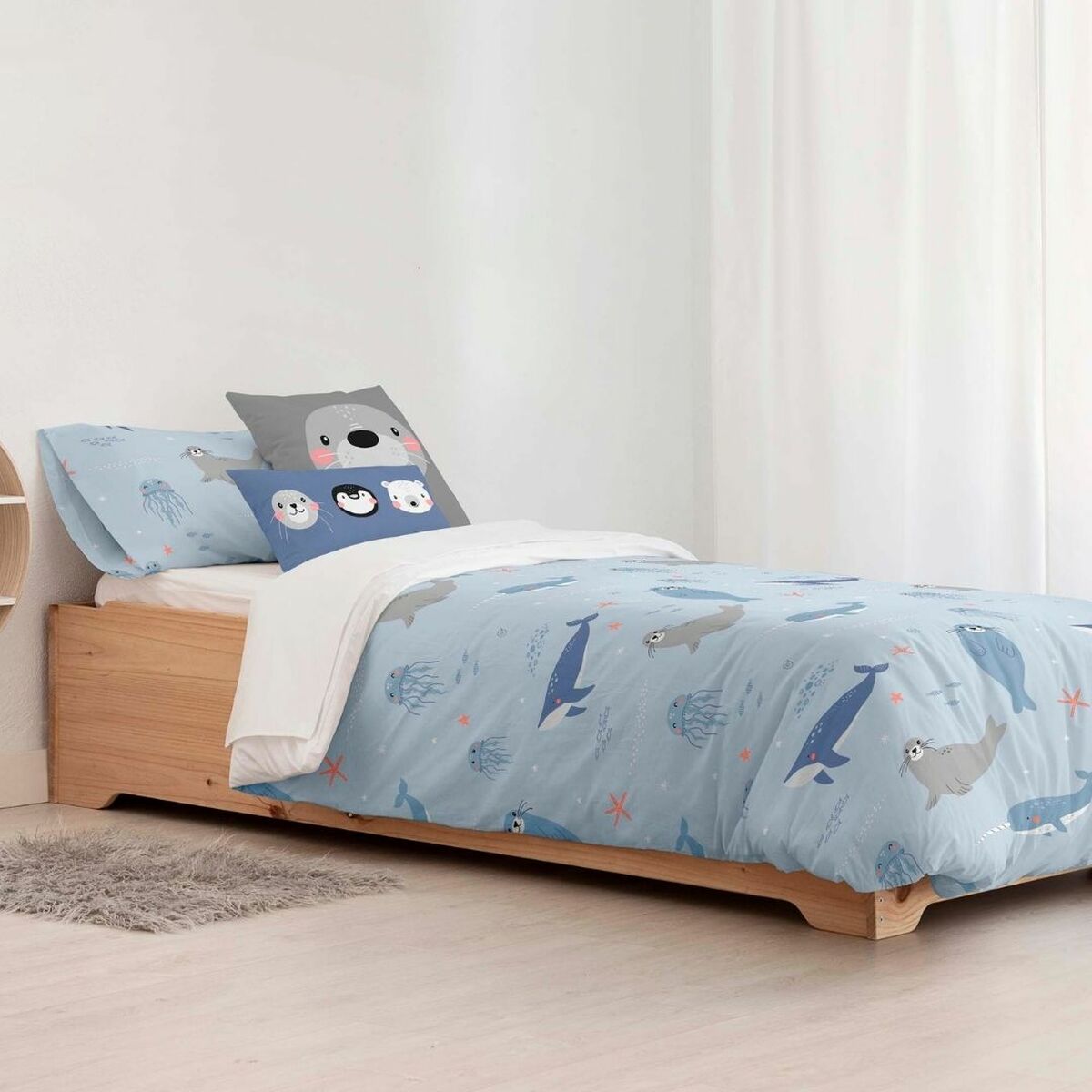 Bettdeckenbezug Kids&Cotton Tabor Small Blau 180 x 240 cm