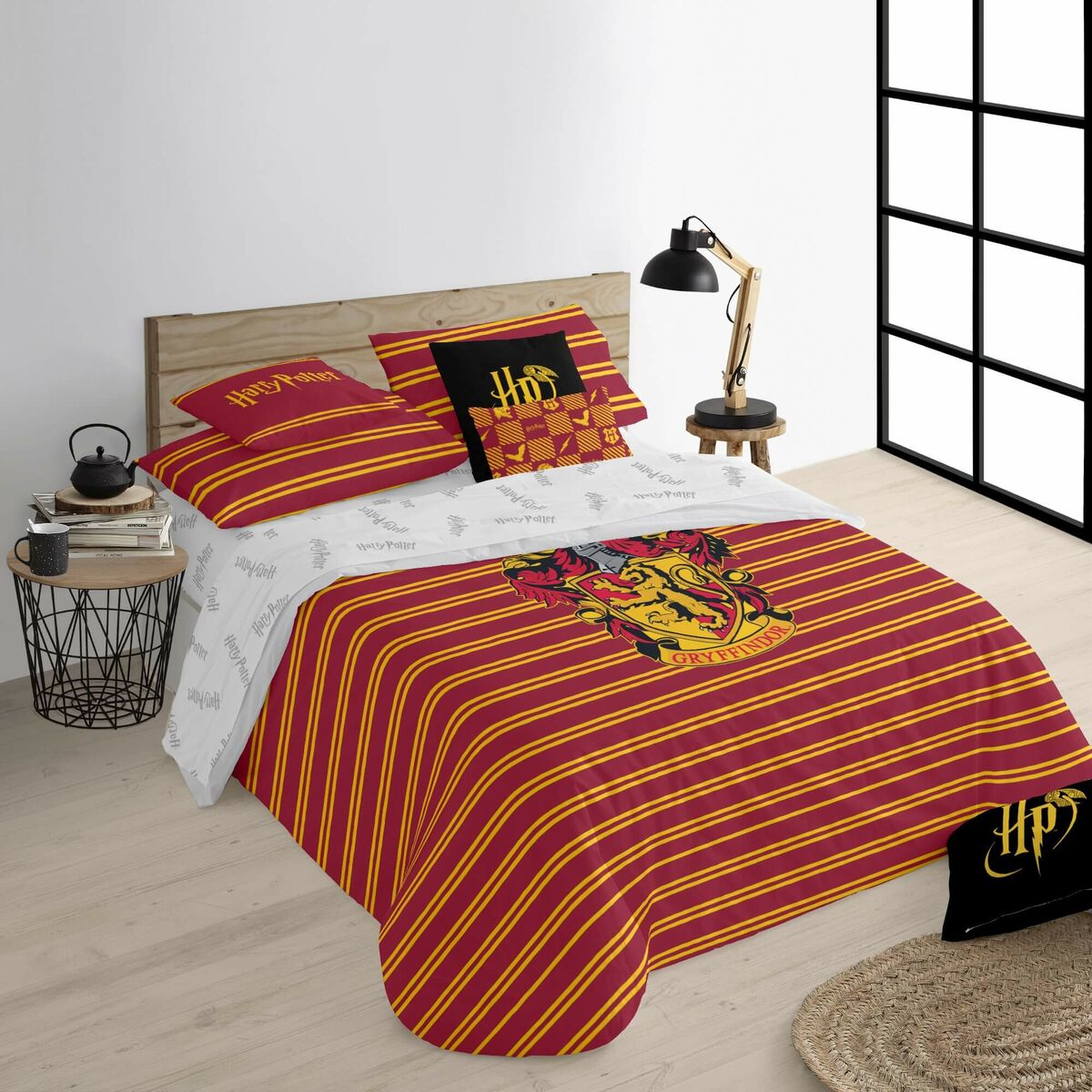 Bettdeckenbezug Harry Potter Gryffindor Shield 140 x 200 cm Einzelmatratze