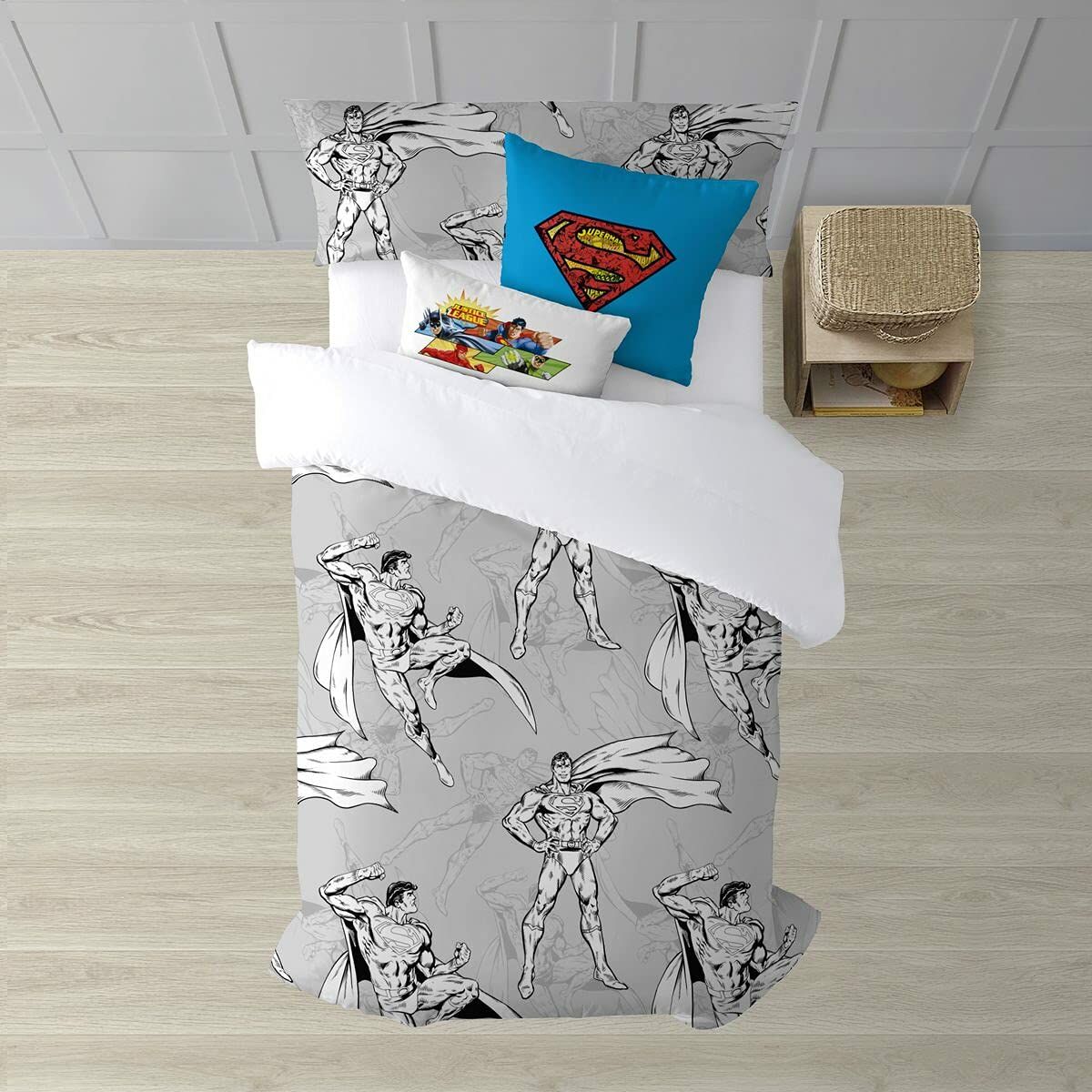 Bettdeckenbezug Superman Superman Grau 180 x 220 cm