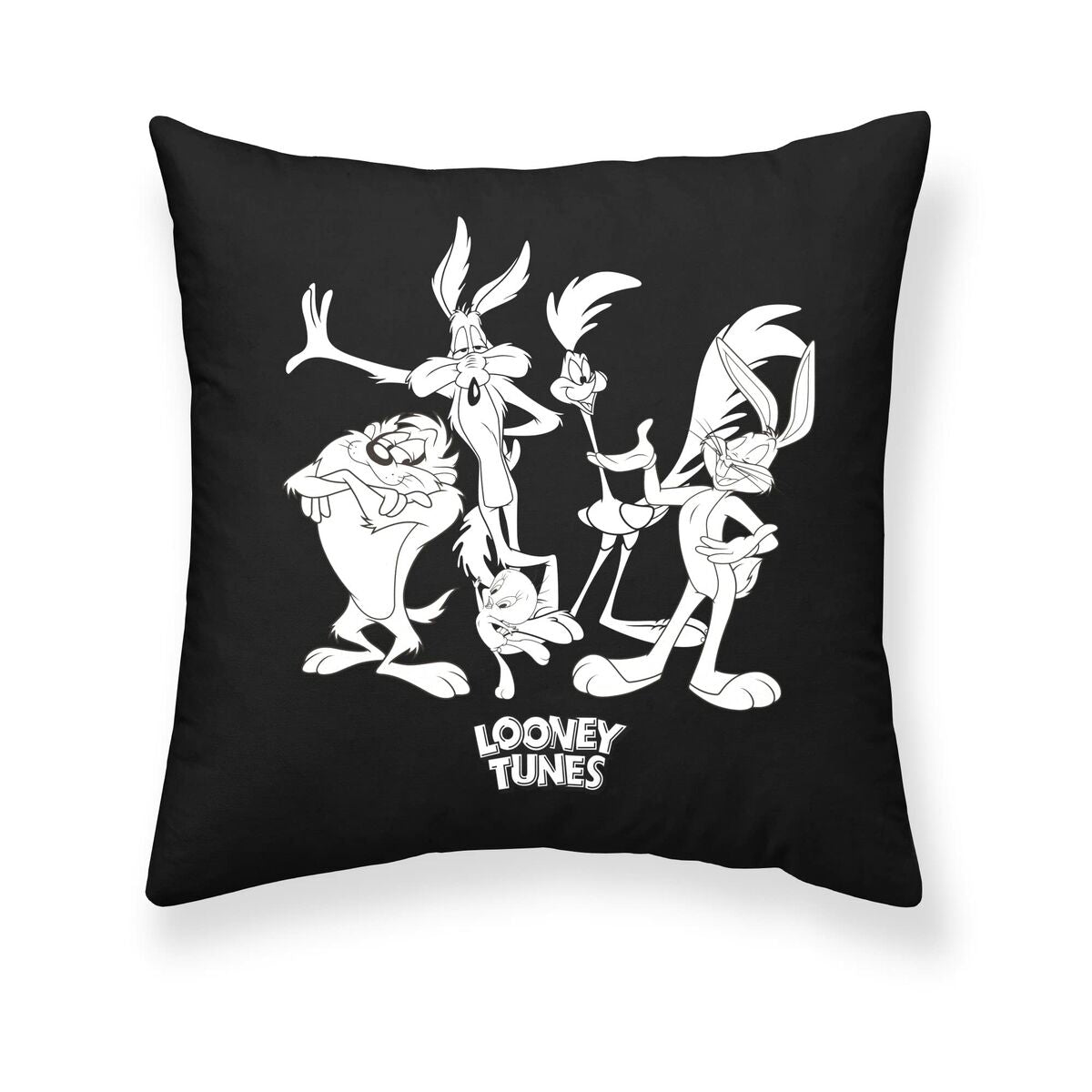 Kissenbezug Looney Tunes Looney B&w A Schwarz 45 x 45 cm