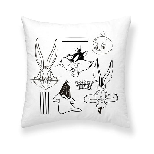 Kissenbezug Looney Tunes Looney B&w B Weiß 45 x 45 cm