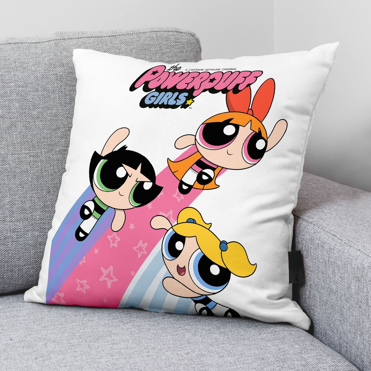 Kissenbezug Powerpuff Girls Powerpuff A Weiß 45 x 45 cm