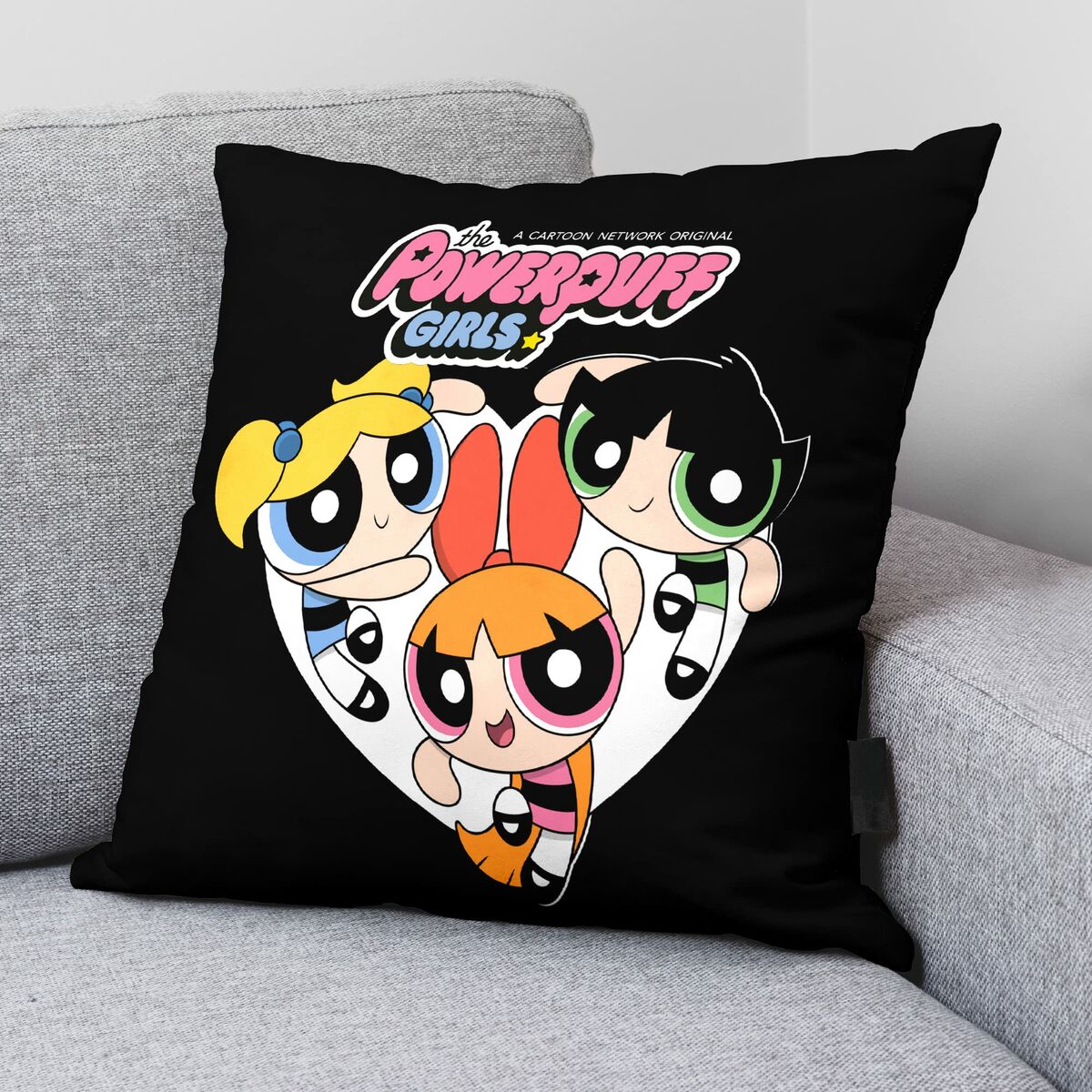 Kissenbezug Powerpuff Girls Powerpuff B Schwarz 45 x 45 cm