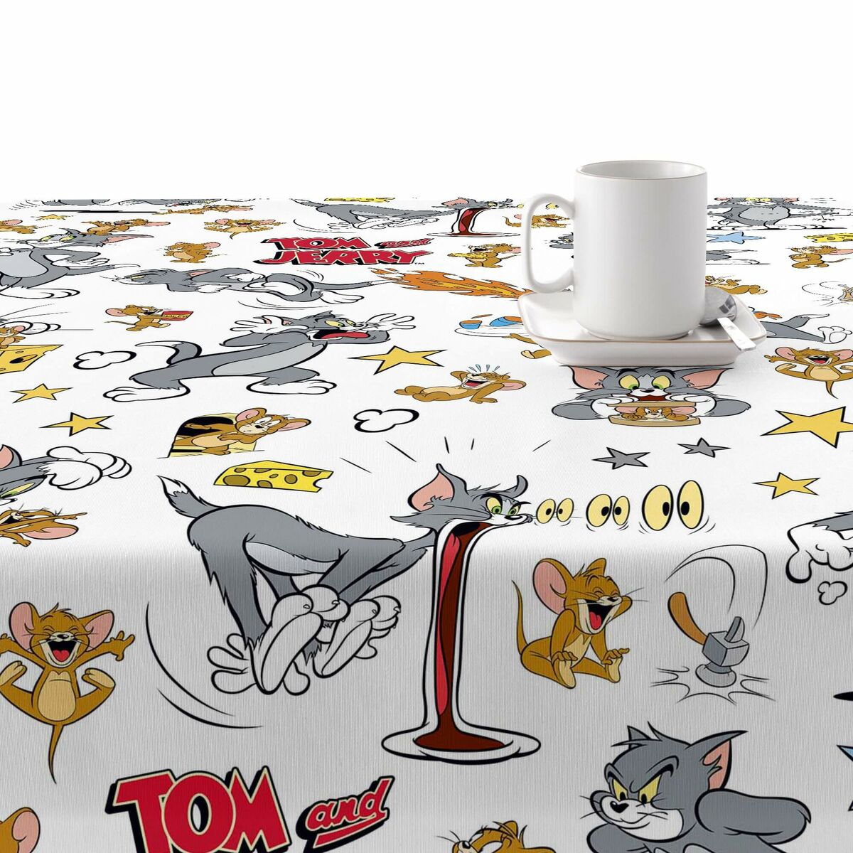 Fleckenabweisende Tischdecke Belum Tom & Jerry 02 250 x 140 cm