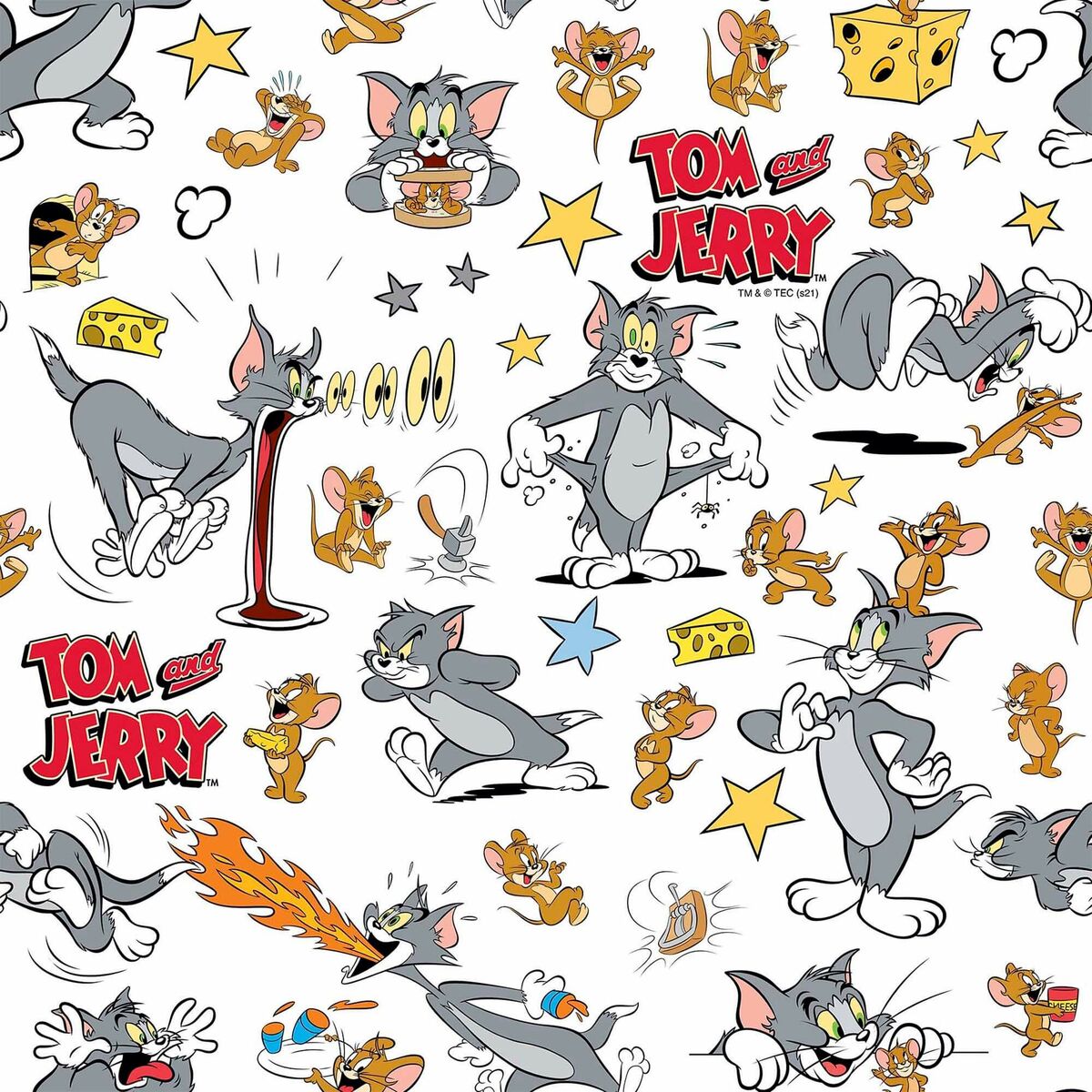 Fleckenabweisende Tischdecke Belum Tom & Jerry 02 250 x 140 cm