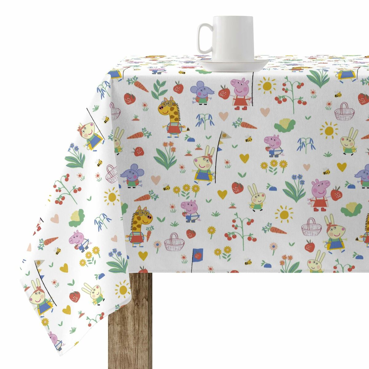 Fleckenabweisende Tischdecke Belum Vegetables 02 200 x 140 cm Peppa Pig