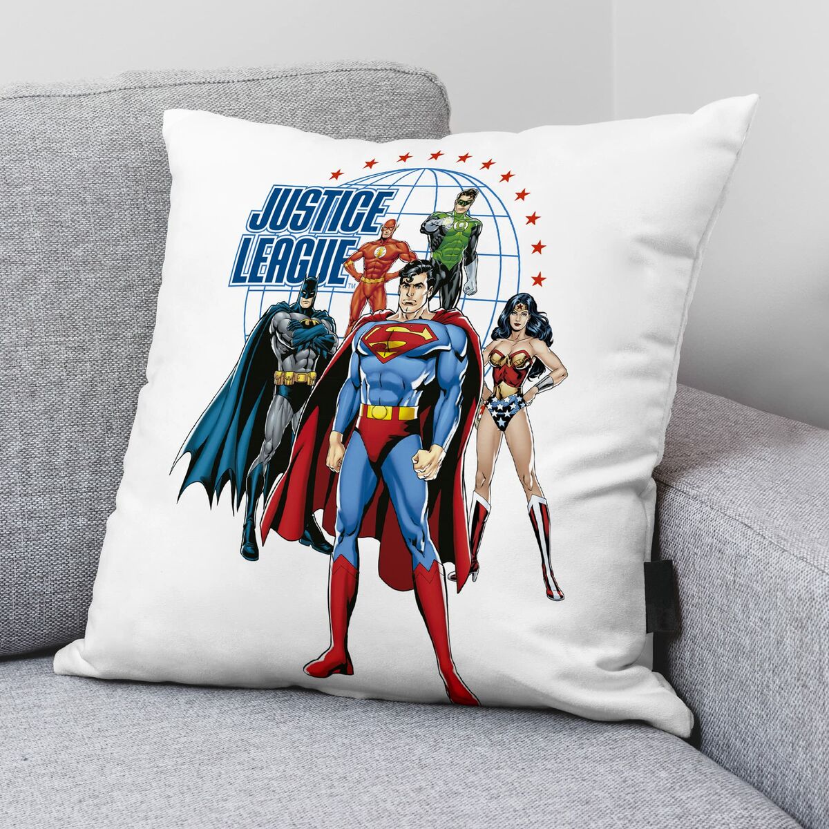 Kissenbezug Justice League Justice Team A Weiß 45 x 45 cm