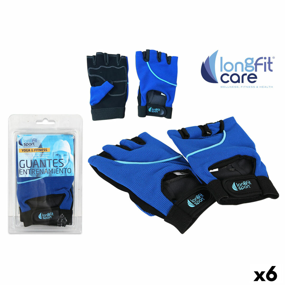 Trainingshandschuhe LongFit Sport Longfit sport Blau/Schwarz