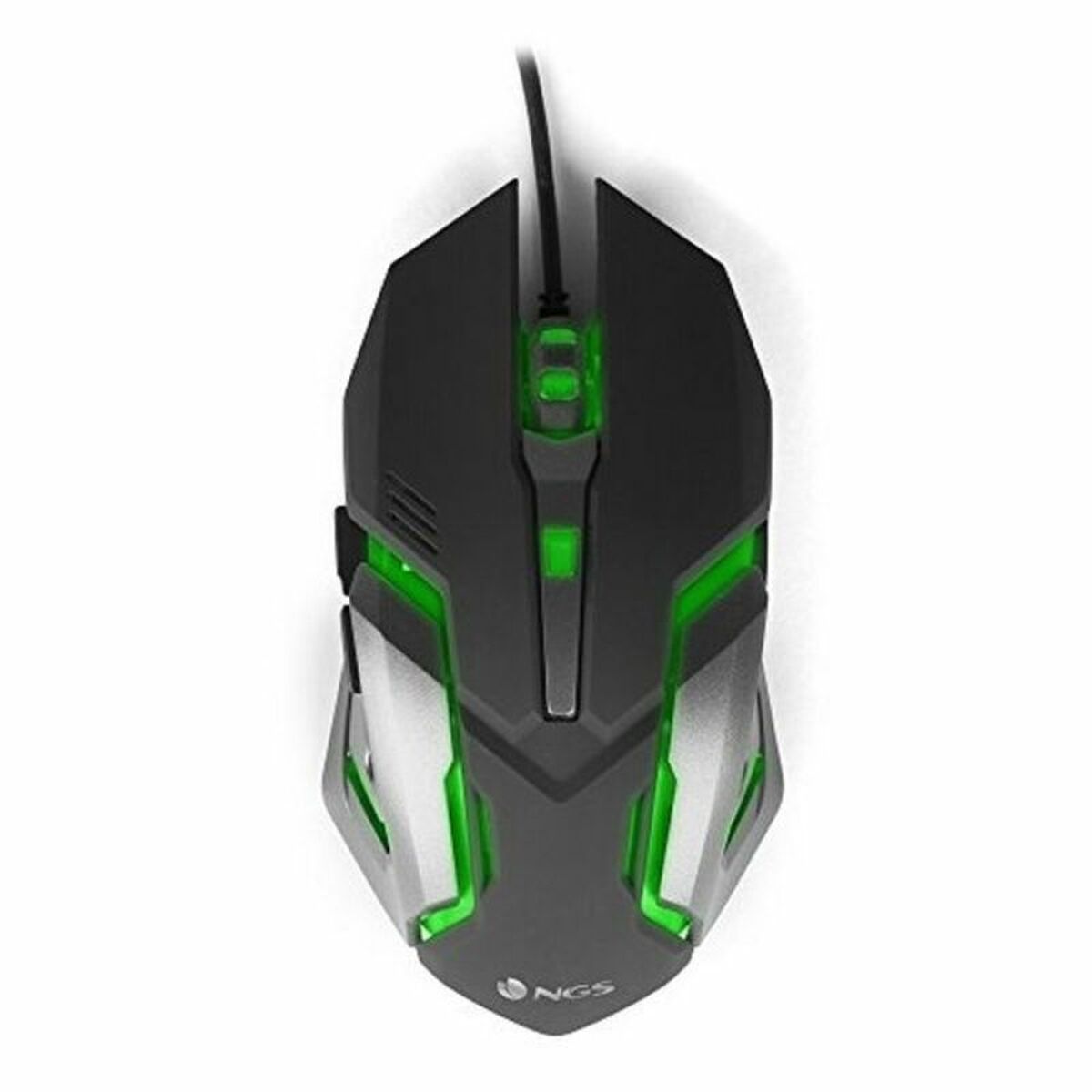 LED Gaming-Maus NGS GMX-100 USB 2400 Schwarz/Grau