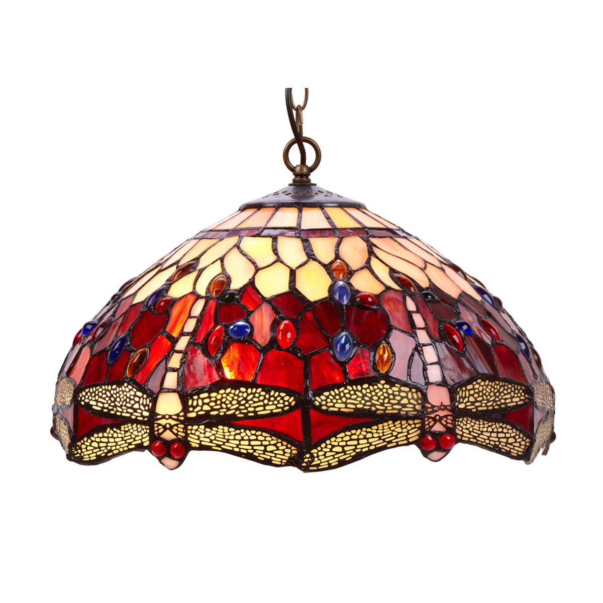 Deckenlampe Viro Belle Rouge Granatrot Eisen 60 W 40 x 125 x 40 cm