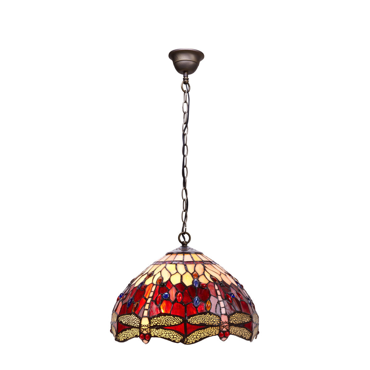 Deckenlampe Viro Belle Rouge Granatrot Eisen 60 W 30 x 125 x 30 cm