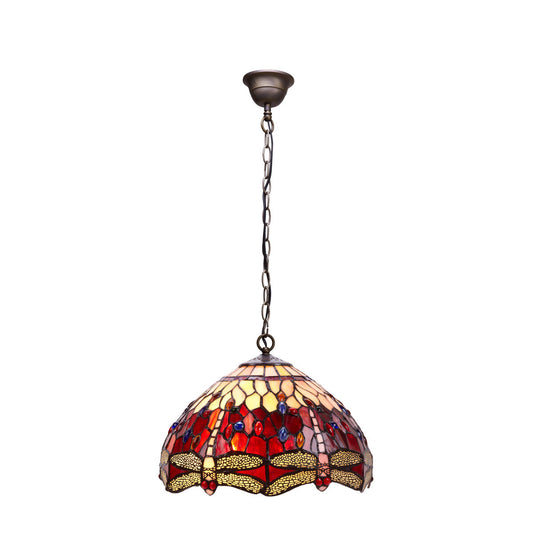 Deckenlampe Viro Belle Rouge Granatrot Eisen 60 W 30 x 125 x 30 cm