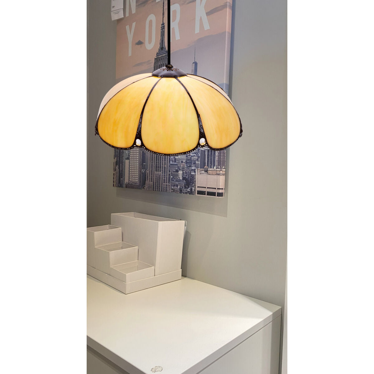 Deckenlampe Viro Beige Eisen 60 W 30 x 30 x 30 cm