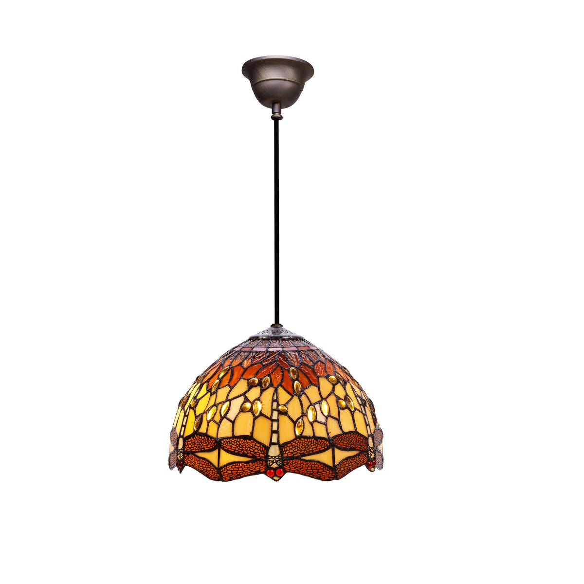 Deckenlampe Viro Belle Amber Bernstein Eisen 60 W 30 x 125 x 30 cm